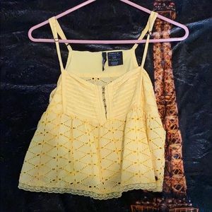 Yellow crop top